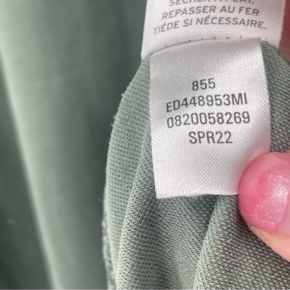 Open Edit Wear Two Ways V-Neck Sleeveless Knit Midi Dress in Green Agave Size XS - Picture 12 of 12